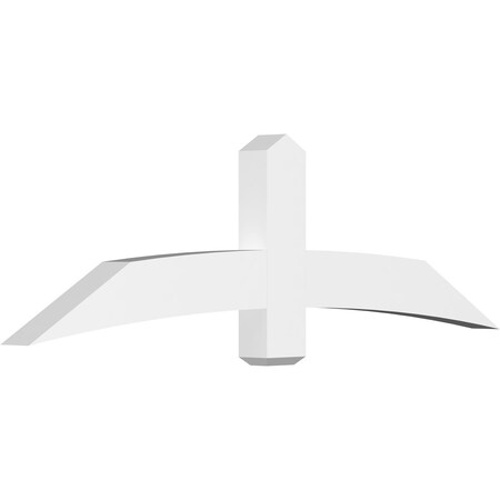 Ekena Millwork Bellingham Architectural Grade PVC Gable Bracket, 72"W x 21"H x 4"D x 6"F, 7/12 Pitch GBP072X21X0406BEL00